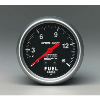 Manômetro de combustível Sport-Comp 0-15psi, 2 5/8\x22